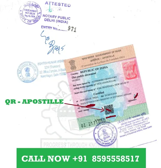 QR-code MEA Apostille sample – PCC apostille in Kerala by INFINITYGRO